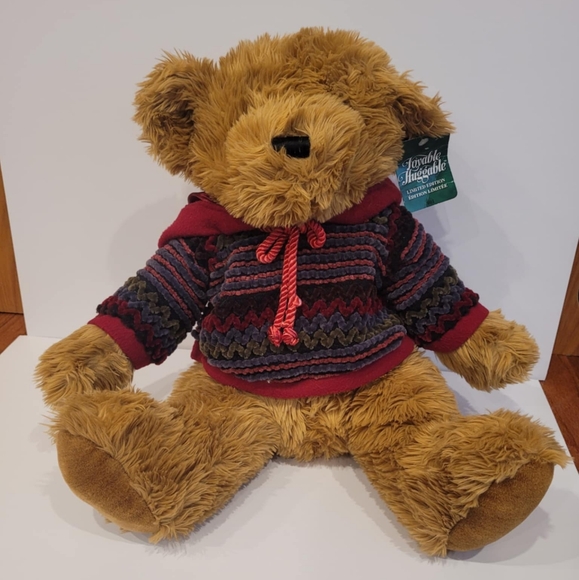 Vintage HUGE Lovable Huggable Teddy Bear Limited Edition 18" Dressy Tumble - Picture 1 of 8